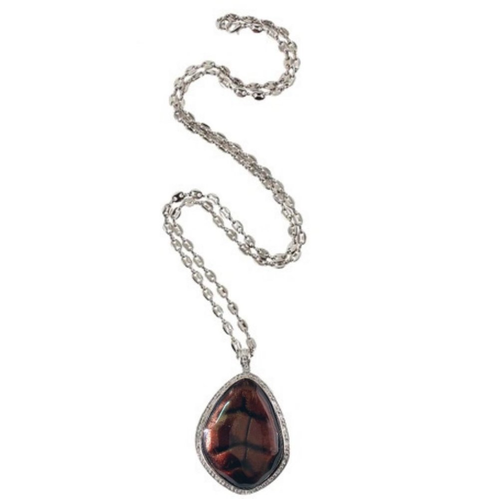 Miriam Salat Nugget Pendant Necklace 34"
